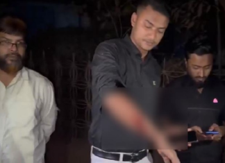 গাজীপুরে আন্দোলনকারীদের উদ্দেশ্যে করে সন্ত্রাসীদের গুলি : গুলিবিদ্ধ যুবক গুলিবিদ্ধ যুবক
